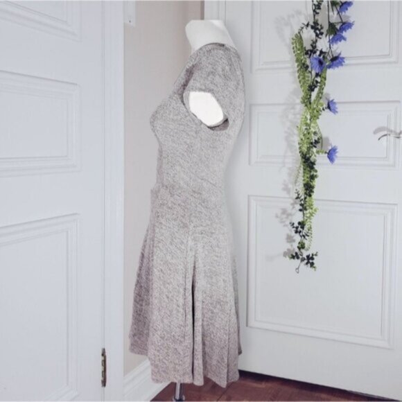 Gray ACEMI Warm Grey Heather Ballet Style Skater Dress- Small - Picture 2 of 13